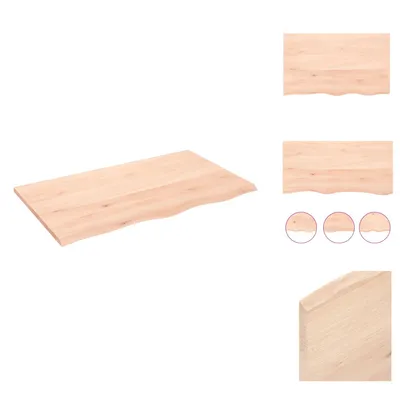 Produktbild von vidaXL Wandregal 100x60x2 cm Massivholz Eiche Unbehandelt -  Wandregale