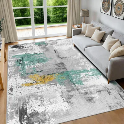 Produktbild von Waschbarer Persischer Teppich 80 x 150 cm mit Abstract Muster