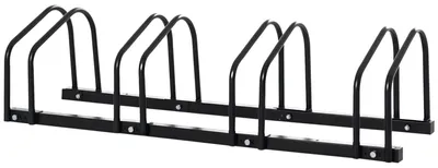 Immagine prodotto di Supporto per biciclette - Base d'appoggio - Per un massimo di 4 biciclette - Autoportante - Salvaspazio - Nero