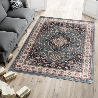 Obrázok produktu pre Koberec Orientálny koberec Klasický orientálny vzor - Obývacia izba -k468a modrý - Farba: Modrá, Rozmery: 200 x 300 cm