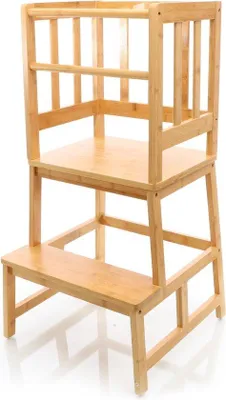 Obrázok produktu pre Montessori výšková plošina – detský rebrík – prírodný rebrík – kuchynský pomocník – rebrík pre malé deti