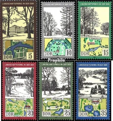 Produktbild von Briefmarken DDR 1981 Mi 2611-2616 (kompl.Ausgabe) gestempelt Landschaftsparks