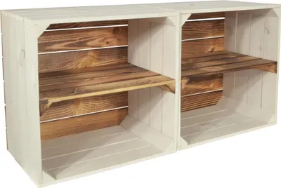 Produktbild von CHICCIE 2 Set Weinregal Wino aus Holz - Greta Geflammt 1x Regal