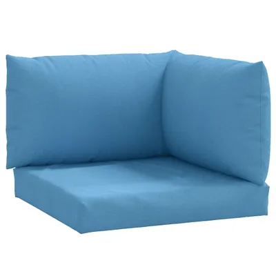 Imagen del producto de Cojines para sofá de palets 3 uds tela azul melange
