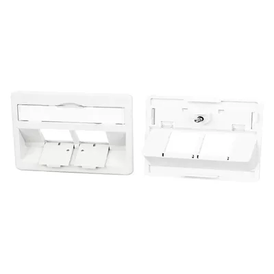 Produktbild von Metz Connect Zentralplatte 50 x 50 mm 2 Port, reinweiß, Modul 860210-0202-I