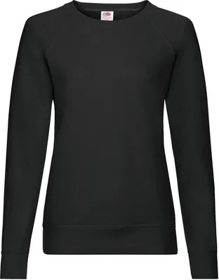 Produktbild von Lightweight Raglan Sweat Lady-Fit ,Farbe: schwarz ,Größe: S