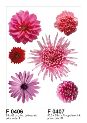 Image de Sanders & Sanders sticker mural fleurs rose 85 x 65 cm