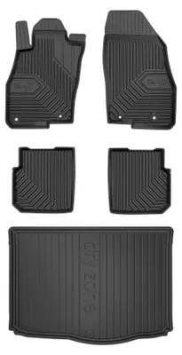 Productafbeelding van Rubberen automatten + kofferbakmat voor Alfa Romeo MiTo 2008-2018 (hatchback) – 5-delig, zwart, op maat – Wielganizator