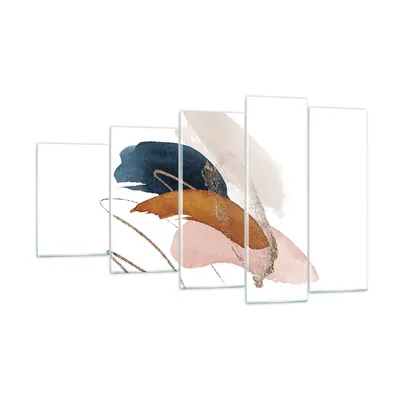 Produktbild von Bilder auf glas - 5 Teile - Die Farben Abstraktion Stück - 100x60cm - Glasbilder - Wandbilder - Bilder - Wanddekoration aus Glas - Glas Bilder - Wandbild auf Glas - GEG100x60-5100