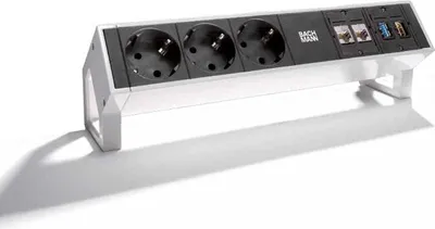 Image de Bachmann DESK 2 - Bâti de prises - entrée, entrée GST18i3 - raccords de sortie : 3 - Allemagne - acier inoxydable (902.502)