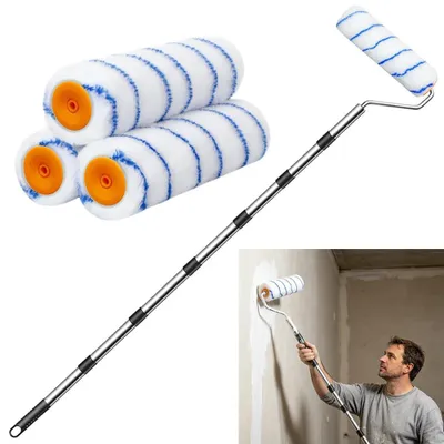 Obrázek produktu pro Sada válečků, 3 kusy, 23 cm, teleskopická tyč, váleček na stěny a strop