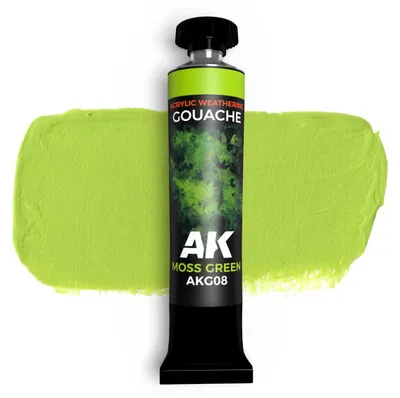 Produktbild von AK Interactive Gouache Paints MOSS GREEN - AK GOUACHE 20 ml.