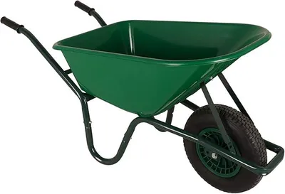 Productafbeelding van Tuimelaar van 100 liter, draagvermogen 250 kg, geschikt voor tuinieren en bouw. Tuimelaar met kunststof kuip en metalen as, robuust ontwerp, ergonomische handgrepen