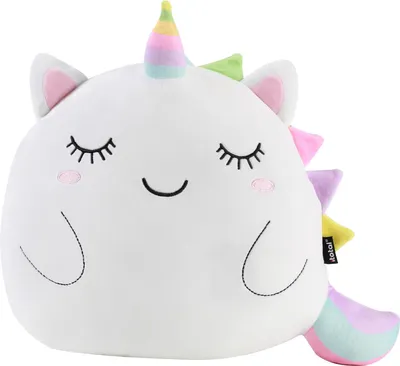 Produktbild von I-TOTAL ® - Dekokissen  Flauschiges Stoffkissen in Form eines Einhorn