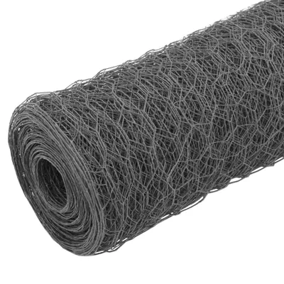 Immagine prodotto di Recinzione in Rete per Pollaio in Acciaio e PVC 25x1,2 m Grigia