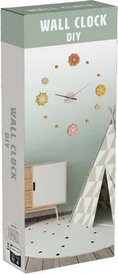 Produktbild von Koopman Kinderuhr 3D Sticker Wanduhr Multicolor Dekoration