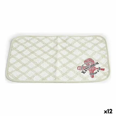 Image de Dessous de verre 33 x 0,3 x 48 cm Blanc vert (12 pièces)