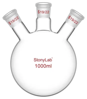 Rundkolben 3 Hälse 19/22 NS 1000 ml Glas