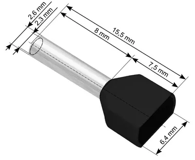 Produktbild von Kabelanschlusshülse 2x1,5 mm, 100 Stück