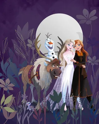 Produktbild von Disney Fototapete Die Eiskönigin Vollmondwanderung Lila - 612769 - 2 x 2,50 m