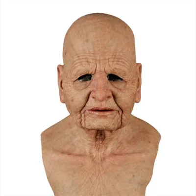 Immagine prodotto di Maschera realistica da anziano per Halloween - Accessori per il trucco in lattice