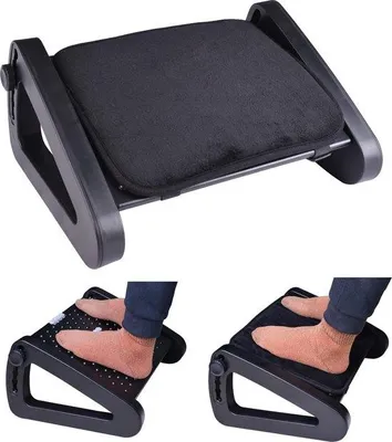 Produktbild von Famanu Fußstütze mit abnehmbarem Kissen - höhenverstellbar mit Massagefunktion