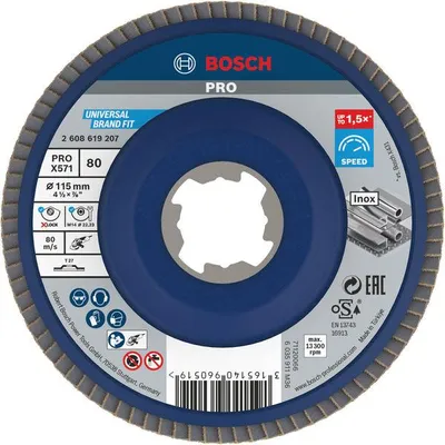 Produktbild von PRO X571 Fächerschleifscheibe X-Lock, gerade, 115 mm, K80