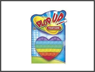 Zdjęcie produktu dla Plop Up POP it Guma bąbelkowa tęczowe serce 13,5x15cm