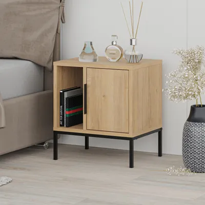 Zdjęcie produktu dla Decortie Szafka nocna Glynn Szafka nocna z nogami w kształcie litery U 35 x 50 x 45 cm