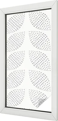 Obrázek produktu pro Vitrážová fólie na okna - 100x100 cm - vitrážový vzor - neprůhledná dekorativní fólie na ochranu soukromí - samolepicí, UV ochrana - tečkované listy