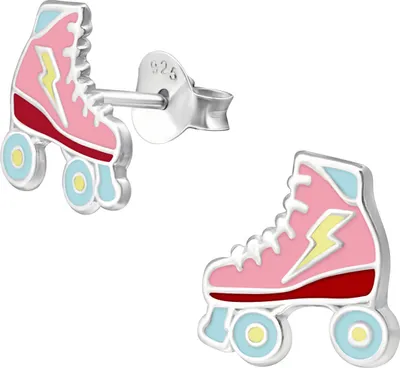 Produktbild von Ohrstecker 925 Sterling Silber mit Rollschuhe