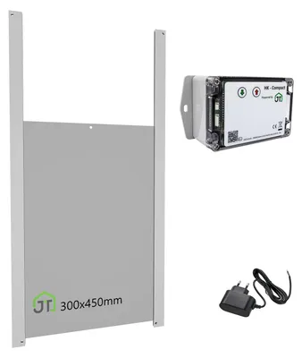 Produktbild von Automatische Hühnerausläufe - Lichtsensor - 12 V - Entenklappe, 300 x 450 cm