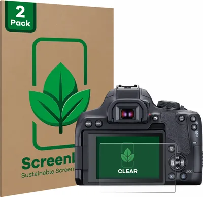 Produktbild von 2x ScreenLeaf Schutzfolie für Canon EOS 850D nachhaltiger Displayschutz Display Schutz Folie Klar Transparent