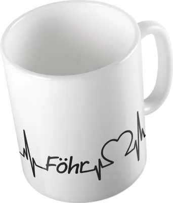 Produktbild von Huuraa Kaffeetasse Föhr Geschenk Tasse Weiß 330ml Föhr Präsent