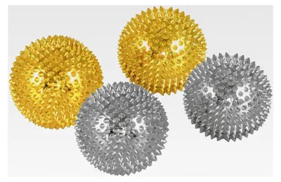 Produktbild von 2 x Magnetische Akupunktur-Massagekugeln | 2 x 2 Paar | Silber und Gold | Durchmesser: 45 mm