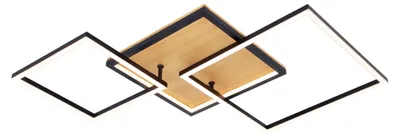 Zdjęcie produktu dla Plafon LED kwadratowy Noris czarny piaskowany 38W biała ciepła 1250lm metal wym:10x81x47cm IP20 Italux