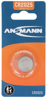 Obrázok produktu pre Lítiová gombíková batéria Ansmann CR2025, 3 V