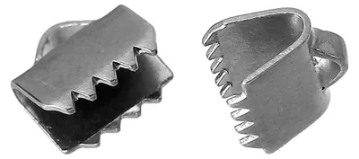 4 Edelstahl Bandklemmen/Klemmbleche 7x6mm