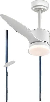 Produktbild von Deckenventilator, Fernbedienung, Intelligente Dimmung, WEISS-a, 52 Zoll-a