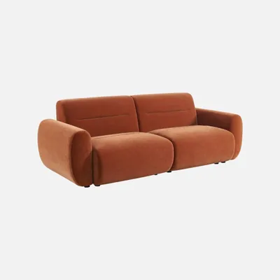 Produktbild von sweeek - 3-Sitzer Sofa mit Stoffbezug - Terrakotta