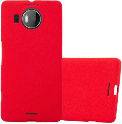 Produktbild von Cadorabo Schutzhülle für Nokia Lumia 950 XL Hülle in Rot Handyhülle TPU Etui Cover Case