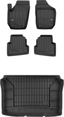 Produktbild von FROGUM Gummimatten Auto Fußmatten + Kofferraummatte für VW Polo IV 2001-2009