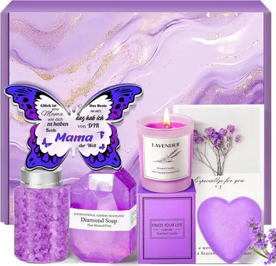 Produktbild von Weihnachtsgeschenke Mama Dekoschild Geschenkset Acryl Lila