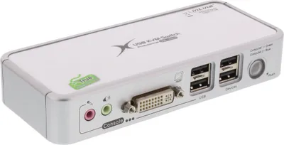 Immagine prodotto di InLine® KVM Switch, DVI, 2-fach, USB, mit Audio (61602C)