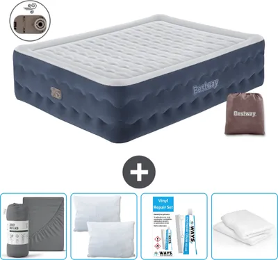 Produktbild von Bestway Luftmatratze - 2-Personen - 152 x 203 x 51 cm - Blau - Inklusive Zubehör