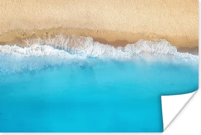 Produktbild von MuchoWow® Poster Strand - Wasser - Blau 60x40 cm - Schlafzimmerdekoration