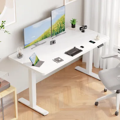 Immagine prodotto di Scrivania regolabile in altezza - Piano di 140x60 cm - Regolazione elettrica