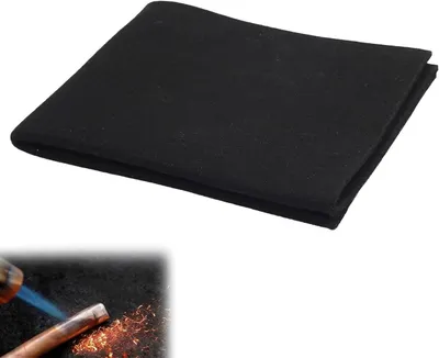 Zdjęcie produktu dla Mata ognioodporna - koc termoizolacyjny - ochrona warsztatu - odporna na wysokie temperatury - 45 x 60 cm - szara