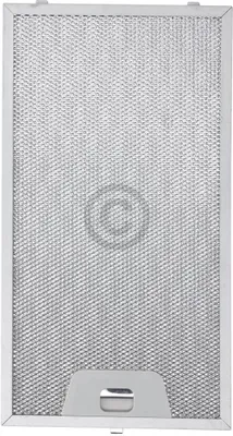 A metal mesh filter for a range hood, shown flat against a white background.