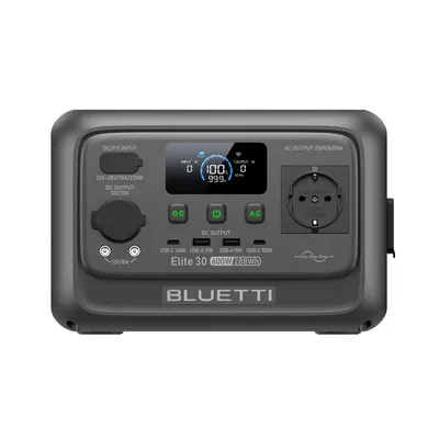 Immagine prodotto di BLUETTI Elite 30 V2 - Stazione di ricarica portatile, batteria LFP da 288 Wh, uscita CA da 600 W, ricarica da 0 a 100% in 70 minuti, generatore solare per campeggio, camper e interruzioni di corrente